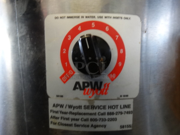 APW Wyott Model RCW-11 Stainless Steel Commercial Countertop Soup Kettle Food Warmer. 120 Volts, 1 Phase. 12.5x12.5x10. Tested and Working! - Image 6 of 6