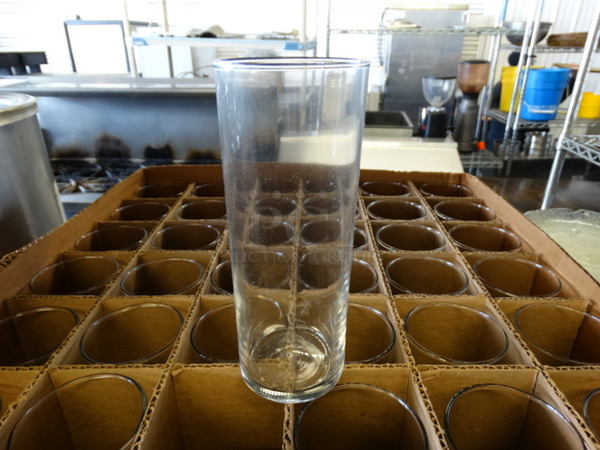 36 Beverage Glasses. 2.5x2.5x6. 36 Times Your Bid! - Image 1 of 3