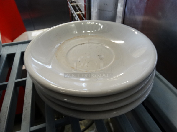 5 White Ceramic Saucers. 6x6x1. 5 Times Your Bid!