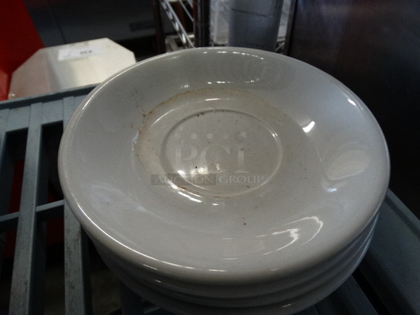 5 White Ceramic Saucers. 6x6x1. 5 Times Your Bid! - Image 2 of 3