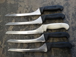 5 Metal Serrated Bread Knives. Includes 14". 5 Times Your Bid!