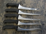 5 Metal Serrated Bread Knives. Includes 14". 5 Times Your Bid!