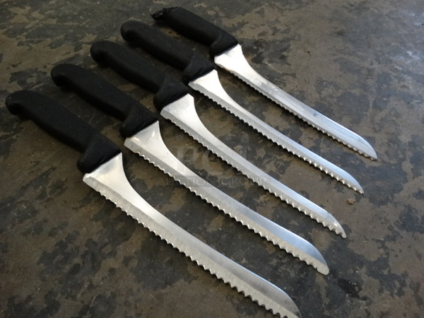 5 Metal Serrated Bread Knives. Includes 14". 5 Times Your Bid! - Image 3 of 5