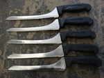 5 Metal Serrated Bread Knives. Includes 14". 5 Times Your Bid!