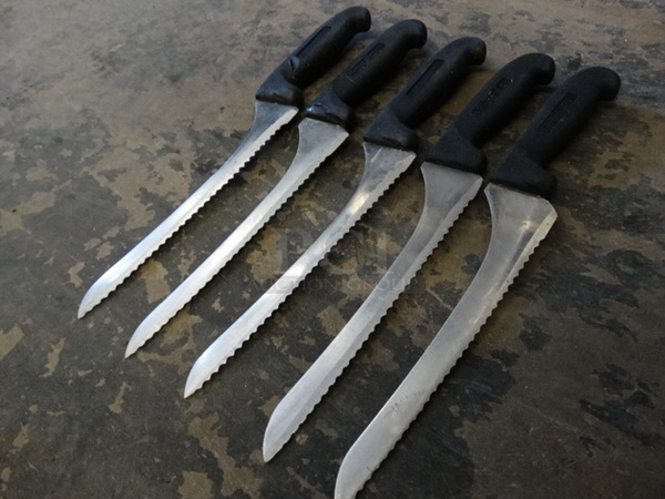 5 Metal Serrated Bread Knives. Includes 14". 5 Times Your Bid! - Image 2 of 6