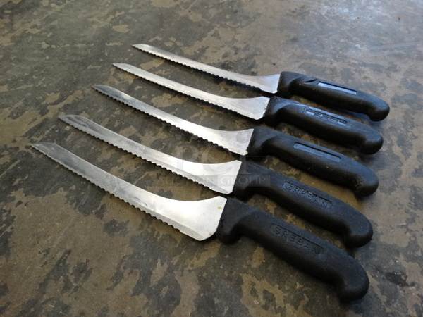 5 Metal Serrated Bread Knives. Includes 14". 5 Times Your Bid! - Image 5 of 6