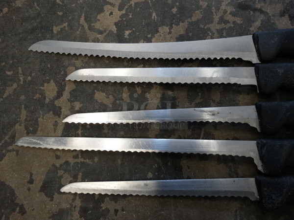 5 Metal Serrated Bread Knives. Includes 13". 5 Times Your Bid! - Image 3 of 5