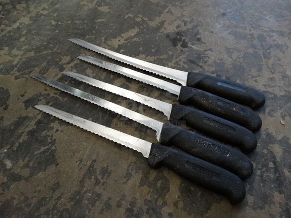 5 Metal Serrated Bread Knives. Includes 13". 5 Times Your Bid! - Image 5 of 5