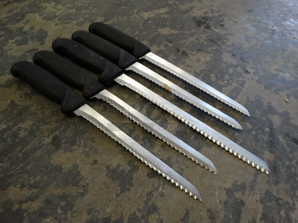 5 Metal Serrated Bread Knives. Includes 13". 5 Times Your Bid! - Image 2 of 5