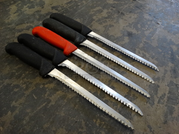 5 Metal Serrated Bread Knives. Includes 13". 5 Times Your Bid! - Image 4 of 5