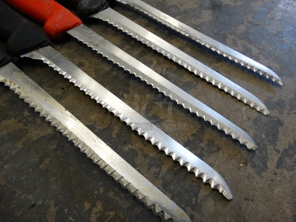 5 Metal Serrated Bread Knives. Includes 13". 5 Times Your Bid! - Image 5 of 5