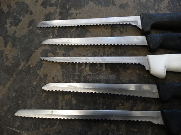 5 Metal Serrated Bread Knives. Includes 13". 5 Times Your Bid! - Image 3 of 6