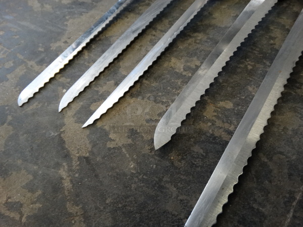 5 Metal Serrated Bread Knives. Includes 13". 5 Times Your Bid! - Image 4 of 6