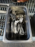 ALL ONE MONEY! Lot of Metal Forks in Drop In Bin! 7.5"