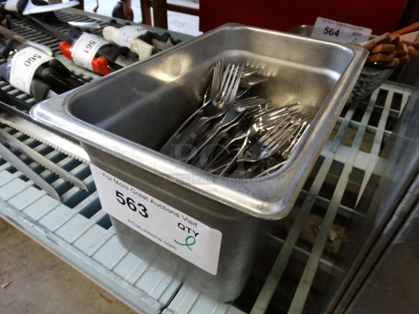 ALL ONE MONEY! Lot of Metal Forks in Drop In Bin! 7.5" - Image 3 of 4