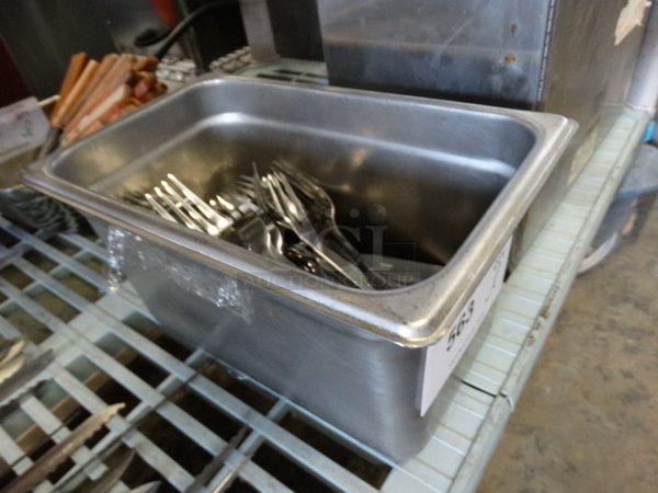 ALL ONE MONEY! Lot of Metal Forks in Drop In Bin! 7.5" - Image 4 of 4