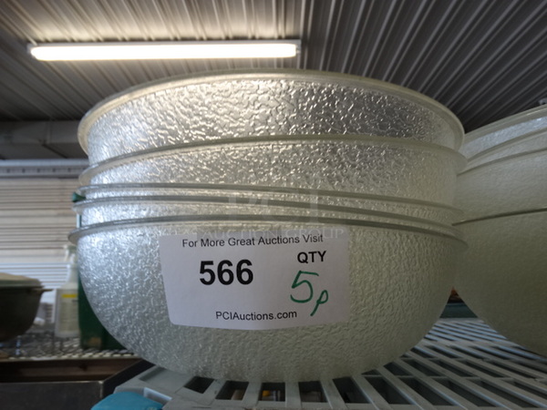 5 Poly Clear Bowls. 13x13x4. 5 Times Your Bid! - Image 1 of 3