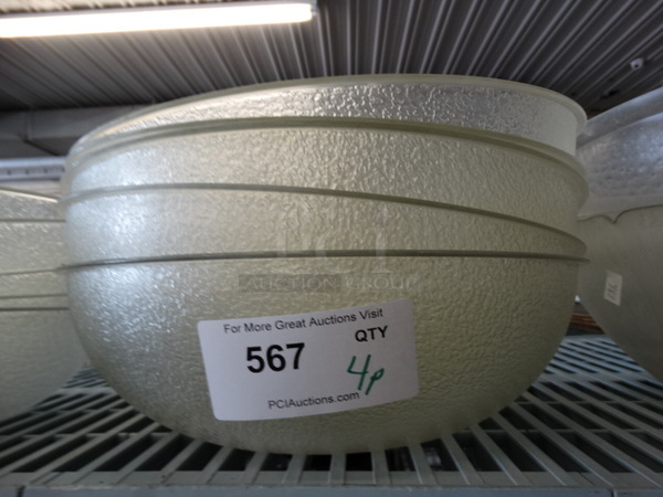 5 Poly Clear Bowls. 15.5x15.5x5. 5 Times Your Bid! - Image 1 of 3