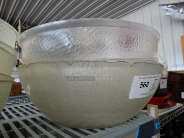 4 Poly Clear Bowls. 17.5x17.5x6.5. 4 Times Your Bid! - Image 2 of 3