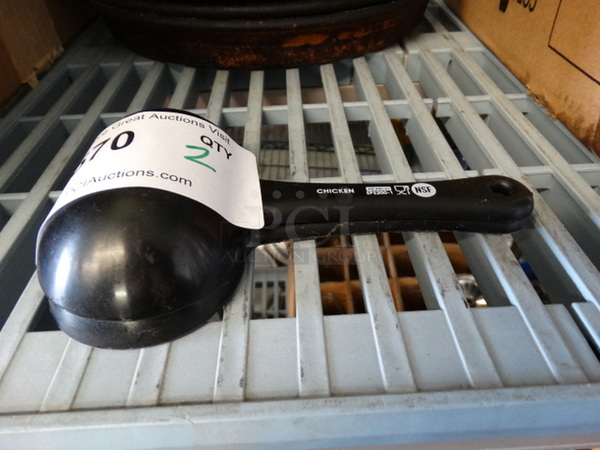 2 Black Poly Scoops. 7.5". 2 Times Your Bid! - Image 2 of 2