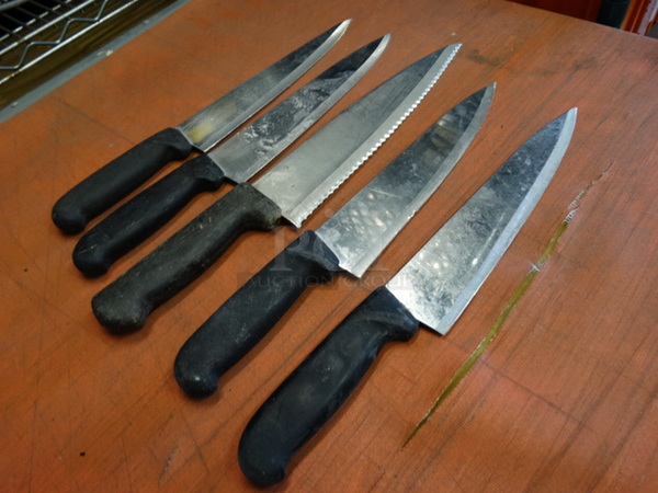 5 Metal Chef Knives. Includes 14". 5 Times Your Bid! - Image 3 of 8