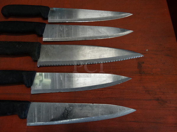 5 Metal Chef Knives. Includes 14". 5 Times Your Bid! - Image 4 of 8
