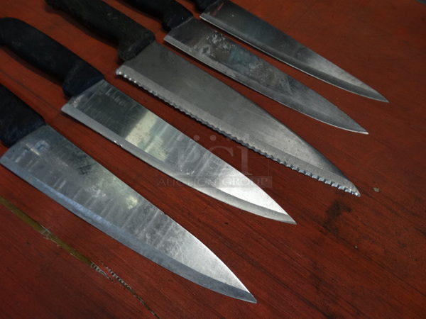5 Metal Chef Knives. Includes 14". 5 Times Your Bid! - Image 5 of 8