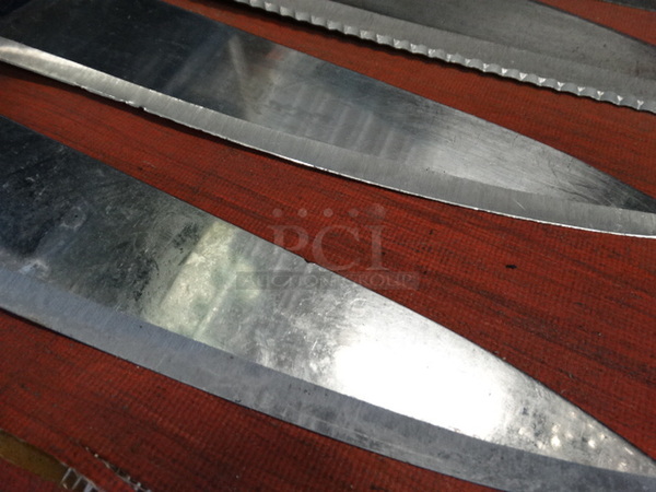 5 Metal Chef Knives. Includes 14". 5 Times Your Bid! - Image 7 of 8