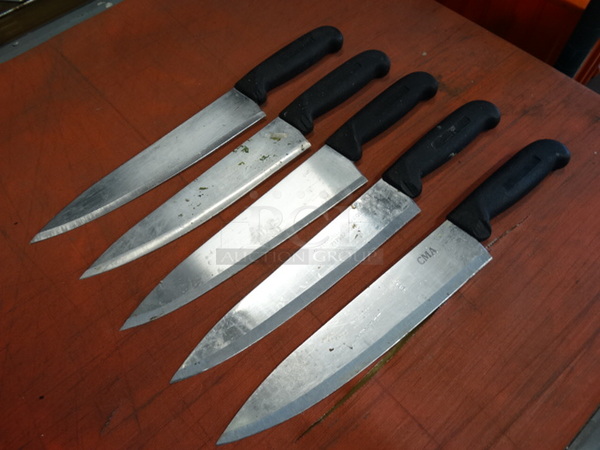 5 Metal Chef Knives. Includes 14". 5 Times Your Bid! - Image 2 of 6