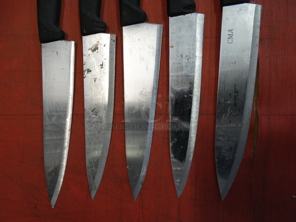 5 Metal Chef Knives. Includes 14". 5 Times Your Bid! - Image 3 of 6