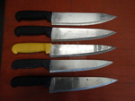 5 Metal Chef Knives. Includes 14". 5 Times Your Bid!