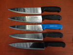 5 Metal Chef Knives. Includes 14". 5 Times Your Bid!