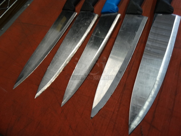 5 Metal Chef Knives. Includes 14". 5 Times Your Bid! - Image 2 of 6