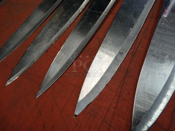 5 Metal Chef Knives. Includes 14". 5 Times Your Bid! - Image 3 of 6