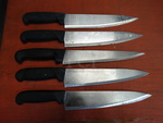 5 Metal Chef Knives. Includes 14". 5 Times Your Bid!