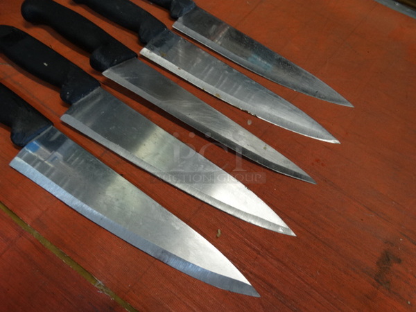 5 Metal Chef Knives. Includes 14". 5 Times Your Bid! - Image 3 of 6
