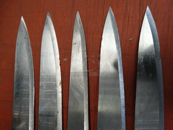 5 Metal Chef Knives. Includes 14". 5 Times Your Bid! - Image 4 of 6