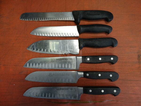 6 Metal Chef Knives. Includes 14