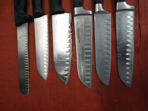 6 Metal Chef Knives. Includes 14". 6 Times Your Bid! - Image 3 of 6