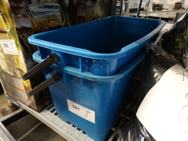 2 Blue Poly Bins. 24x12.5x11. 2 Times Your Bid! - Image 2 of 3
