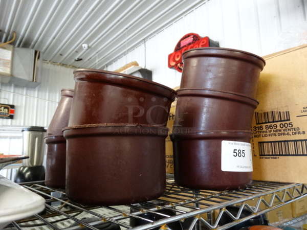 9 Poly Maroon Buckets. Includes 6x6x4. 9 Times Your Bid! - Image 2 of 3