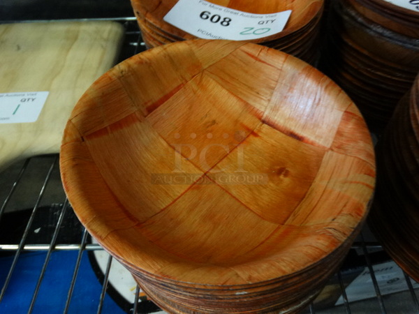 22 Wood Pattern Bowls. 6x6x1.5. 22 Times Your Bid! - Image 2 of 2