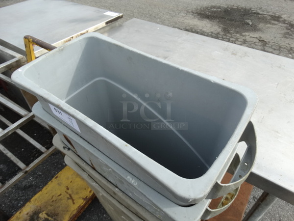 4 Gray Slim Jim Trash Cans. 11x20x30. 4 Times Your Bid! - Image 3 of 3
