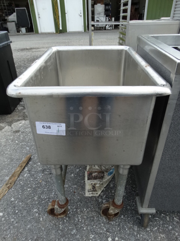 Stainless Steel Commercial Bin on Commercial Casters. 20x27x34 - Image 1 of 3