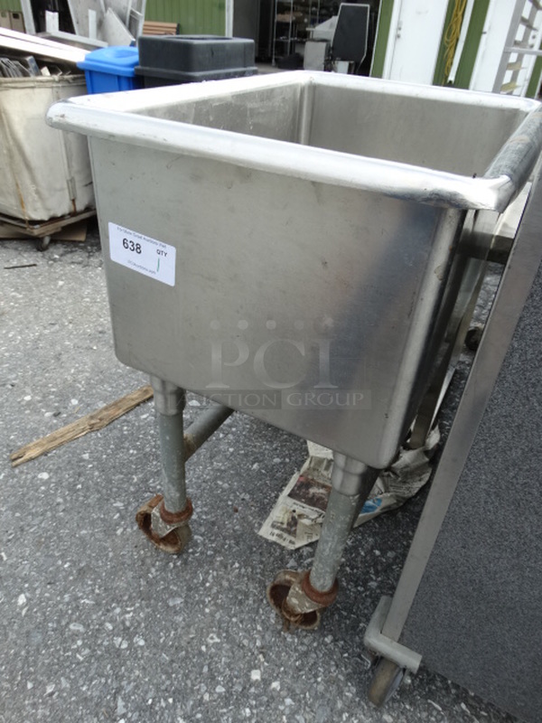 Stainless Steel Commercial Bin on Commercial Casters. 20x27x34 - Image 3 of 3