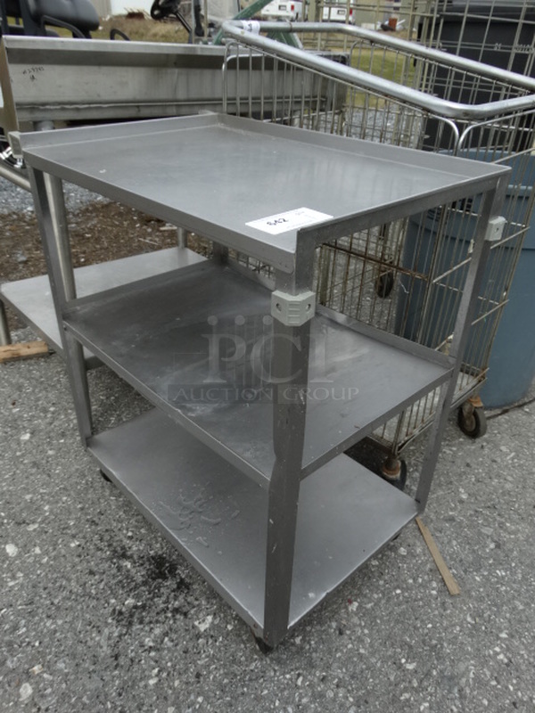 Stainless Steel 3 Tier Cart on Commercial Casters. 18x31x33 - Image 2 of 4