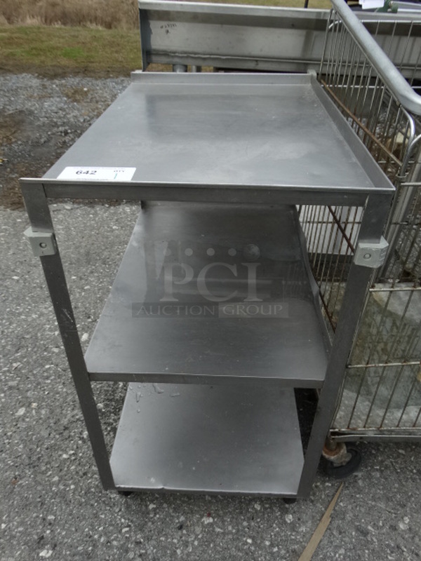 Stainless Steel 3 Tier Cart on Commercial Casters. 18x31x33 - Image 3 of 4