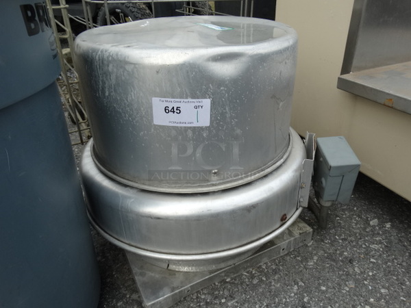 Metal Commercial Mushroom Exhaust Fan. 208-230 Volts, 3 Phase. 30x38x34 - Image 2 of 9