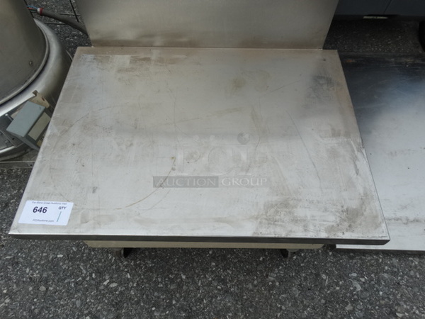 Stainless Steel Commercial 2 Tier Counter on Commercial Casters. 30x30x34.5 - Image 4 of 5