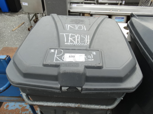 Black Poly Trash Can. 30x34x43 - Image 3 of 5